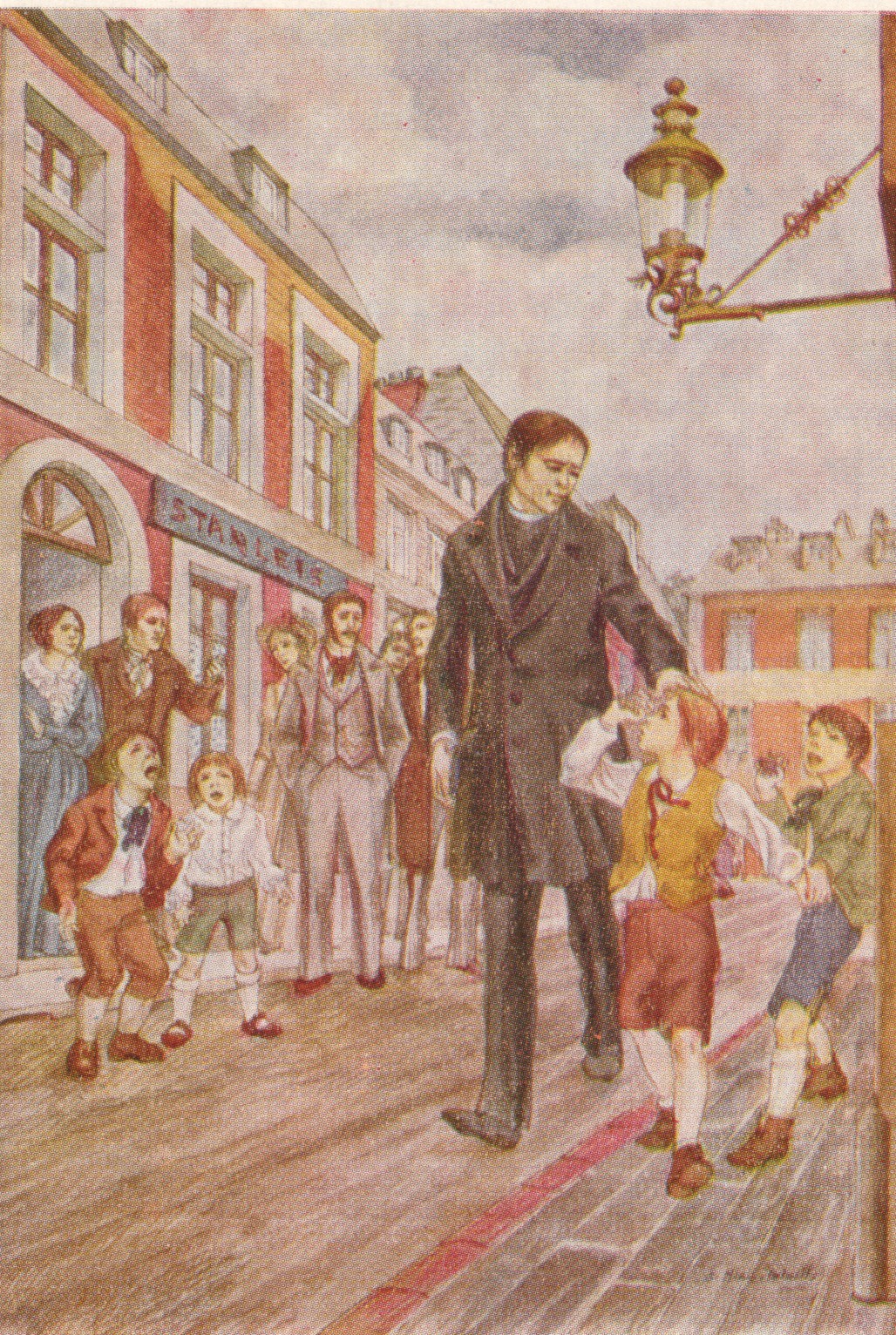 Blessed Dominic Barberi in the street at Stone, Staffordshire
