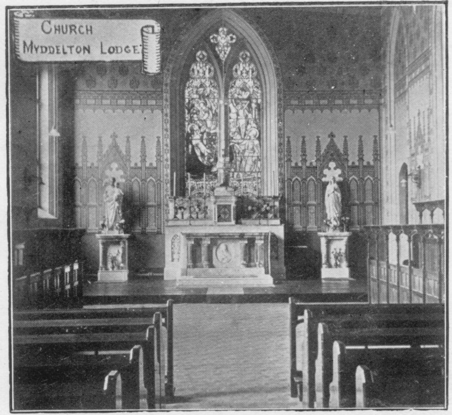 Chapel interior at St Paul's Retreat, Ilkley, c.1924