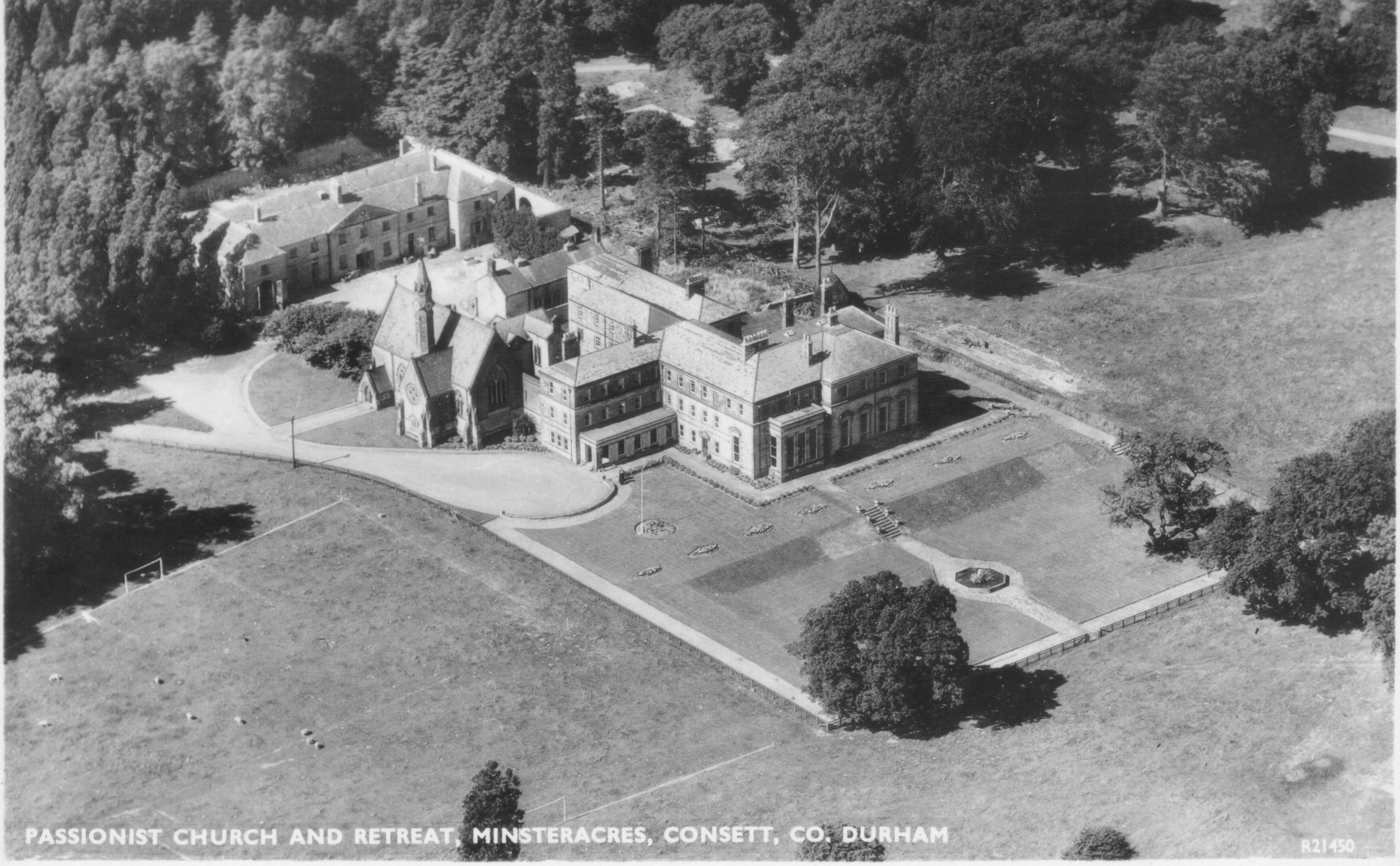 Aerofilms aerial view of Minsteracres